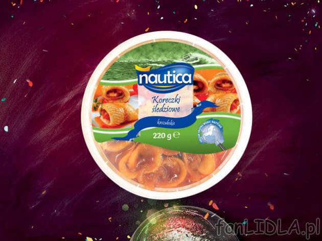 Koreczki śledziowe , cena 3,79 PLN za 220g/1 opak., 100g=2,53/2,23 wg wagi odcieku PLN.