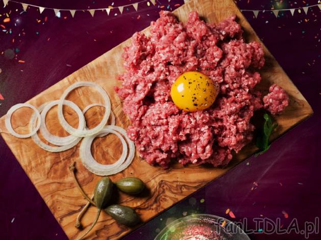 Tatar wołowy , cena 5,59 PLN za 200 g/1 opak., 100g=2,80 PLN.