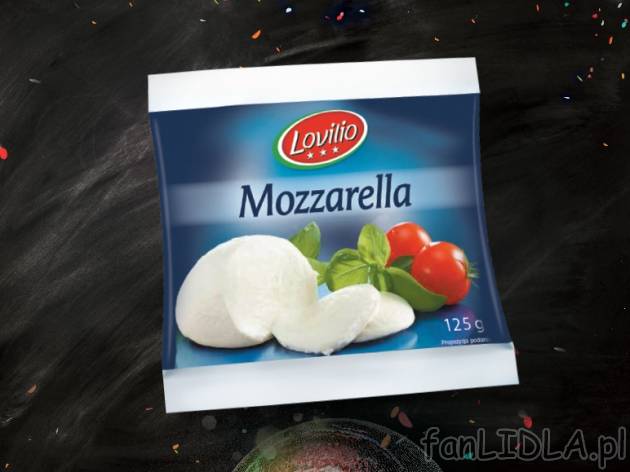 Ser mozarella , cena 1,99 PLN za 125 g/1opak., 100g=1,59 PLN.