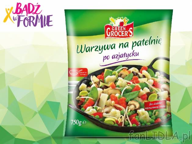 Warzywa na patelnię , cena 3,99 PLN za 750 g/1 opak., 1kg=5,32 PLN.