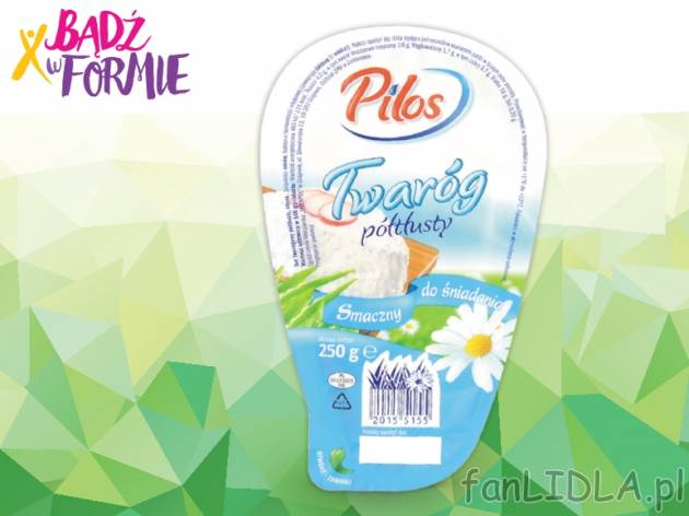 Twaróg półtłusty , cena 2,69 PLN za 250 g/1 opak., 100g=1,08 PLN.