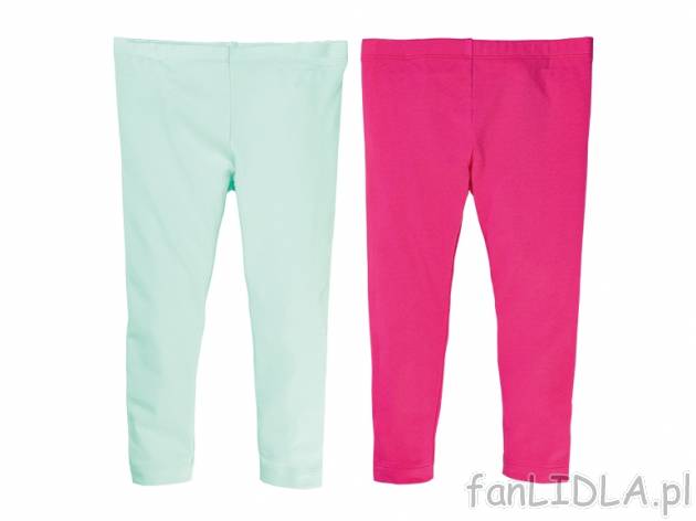 Legginsy 2 pary Lupilu, cena 19,99 PLN za 2 pary 
- materiał: 95% bawełna, 5% ...