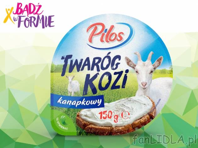 Twaróg kozi , cena 4,49 PLN za 150 g/ opak., 100g=2,99 PLN.