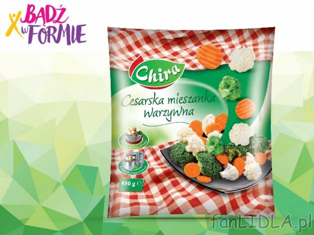 Cesarska mieszanka warzywna , cena 2,69 PLN za 450g/1 opak., 1kg=5,98 PLN.