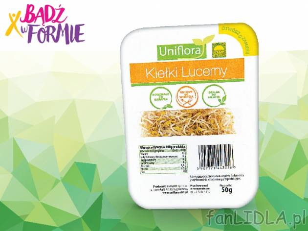 Kiełki , cena 3,99 PLN za 50/150g/1 opak., 100g=7,98/2,66 PLN.