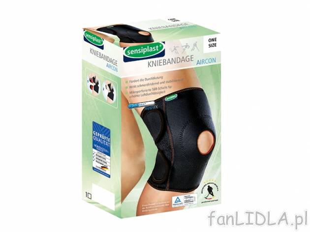 Opaska na kolano Sensiplast, cena 19,99 PLN za 1 szt. 
Opaski Aircon 
- mają ...