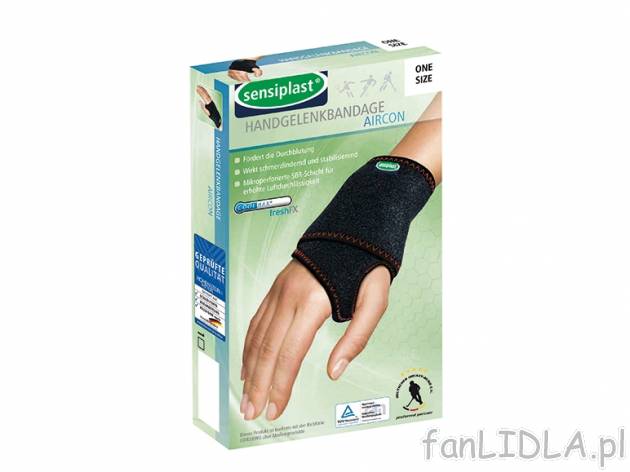 Opaska na nadgarstek Sensiplast, cena 9,99 PLN za 1 szt. 
Opaski Aircon 
- mają ...