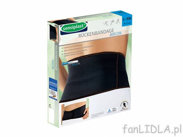 Opaska na plecy Sensiplast, cena 19,99 PLN za 1 szt. 
Opaski Aircon 
- mają możliwość ...
