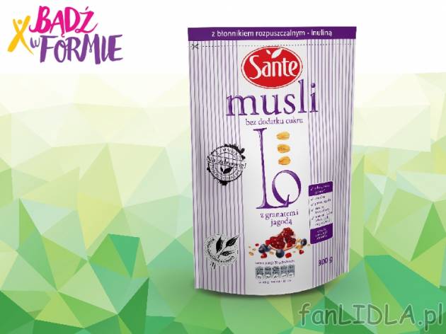 Musli , cena 4,49 PLN za 300g/1 opak., 1kg=14,97 PLN.