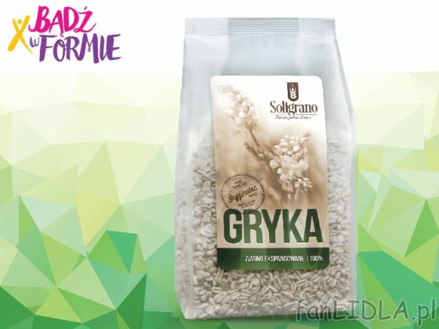 Gryka lub orkisz , cena 2,49 PLN za 60g/80g/1 opak., 100g=4,15/3,11 PLN.