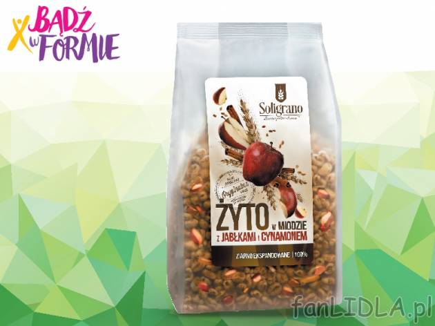 Żyto lub pszenica durum w miodzie , cena 3,59 PLN za 150 g/ opak., 100g=2,39 PLN.