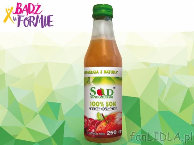 Sad sandomierski , cena 1,79 PLN za 250 ml/1 but., 100ml=0,72 PLN.