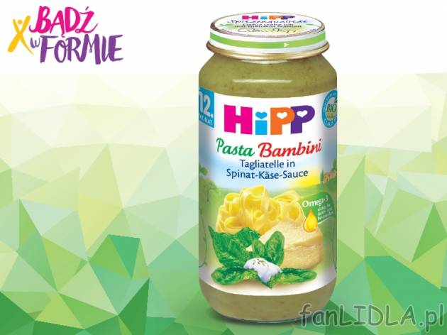 HiPP Pasta Bambini dania dla dzieci , cena 4,99 PLN za 220/250 g/1 opak., 100g=2,27/2,00 ...