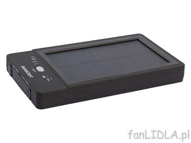 Powerbank z funkcją ładowania solarnego 5000 mAh , cena 49,99 PLN 
- moc wyjściowa: ...
