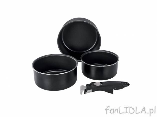 Zestaw aluminiowych rondli, 3 szt. , cena 89,90 PLN 
- wymiary: 16, 18 i 20 cm
- ...