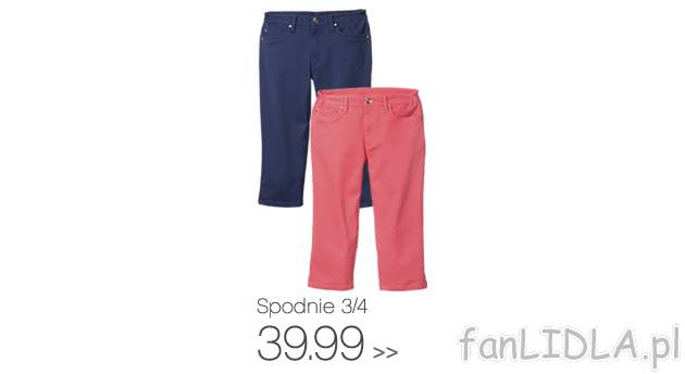 Spodnie 3/4 Esmara, cena 39,99 PLN za 1 para 
- materiał: 98% bawełna, 2% elastan ...