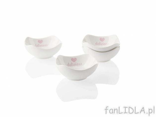 4 miseczki z porcelany , cena 22,99 PLN 
- przystosowane do zmywarki i kuchenki ...