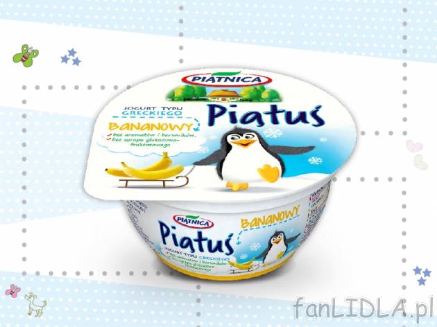 Piątuś Jogurt typu greckiego , cena 1,39 PLN za 125 g/1opak., 100g=1,11 PLN.