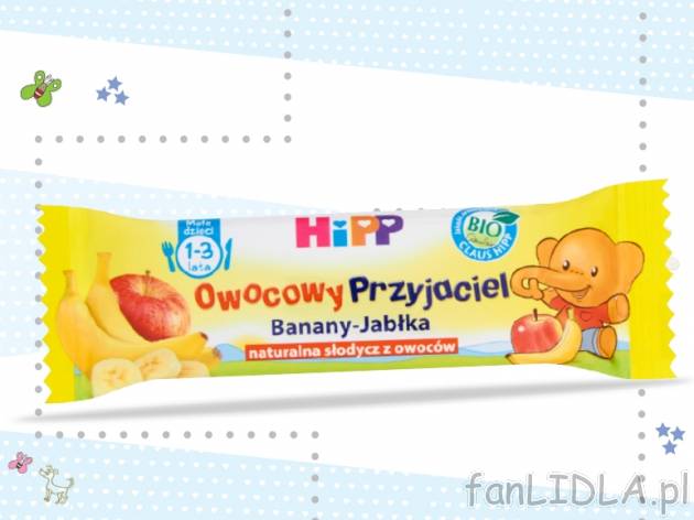 Batonik Owocowy Przyjaciel BIO , cena 2,69 PLN za 25g/1 opak., 100g=10,76 PLN.