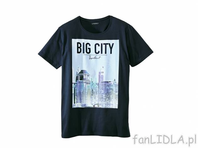 T-shirt Livergy, cena 19,99 PLN za 1 szt. 
- 100% bawełna 
- 3 wzory do wyboru ...