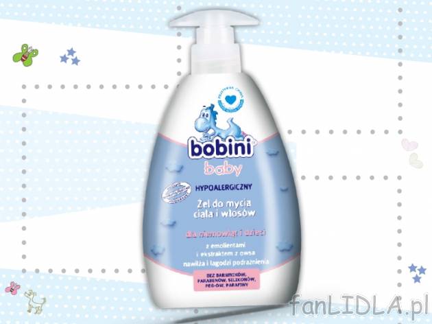 Bobini Hypoalergiczny żel do mycia ciała i włosów lub płyn do kąpieli , cena ...