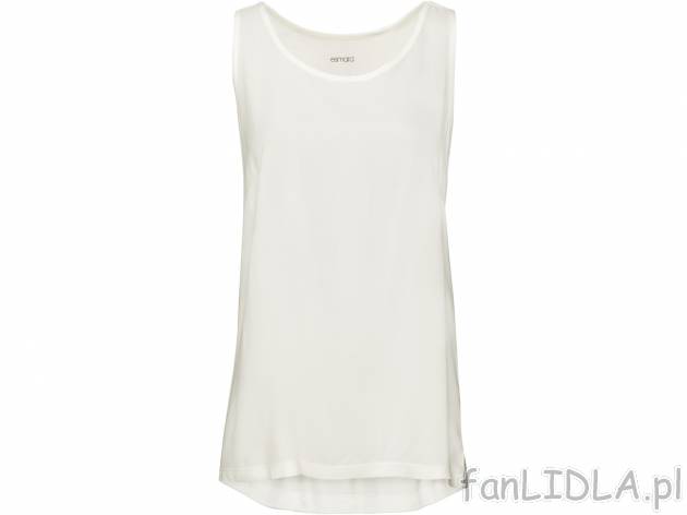 Damski top z wiskozy , cena 19,99 PLN 
- 100% wiskozy  lub 95% wiskozy,  5% elastanu ...
