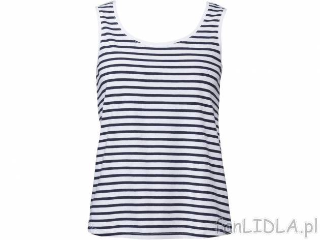 Top w paski , cena 14,99 PLN. Damski top na szerokich ramiączkach. 
- 100% bawełny
- ...