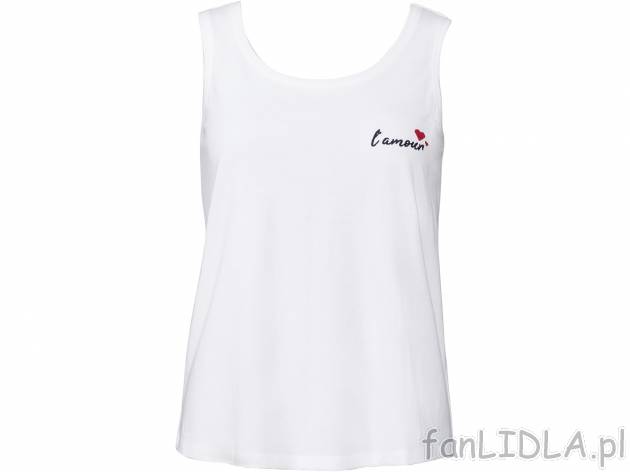 Top damski na szerokich ramiączkach, cena 14,99 PLN  
-  100% bawełny
-  rozmiary: S-L