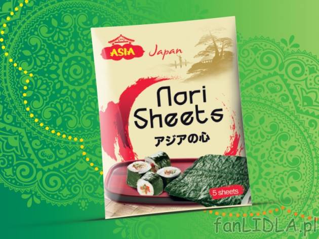 Nori , cena 5,00 PLN za 14 g/1 opak., 100 g=42,79 PLN.