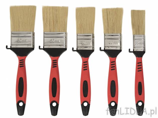 Zestaw pędzli, 5 szt. , cena 12,99 PLN 
- szer. pędzli: 2 x 50 mm, 2 x 40 mm, ...