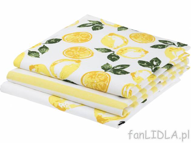Ręczniki kuchenne, 3 szt.* , cena 4,99 PLN  
-  ok. 50 x 70 cm 
-  100% bawełny