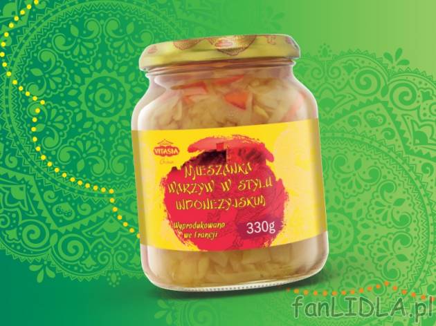 Atjar Tjampoer , cena 3,00 PLN za 330 g/1 opak., 1 kg=19,95 wg wagi odcieku PLN.