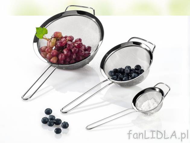 Zestaw 3 sitek kuchennych , cena 24,99 PLN za 1 opak. 
- z cienkiej, drucianej ...