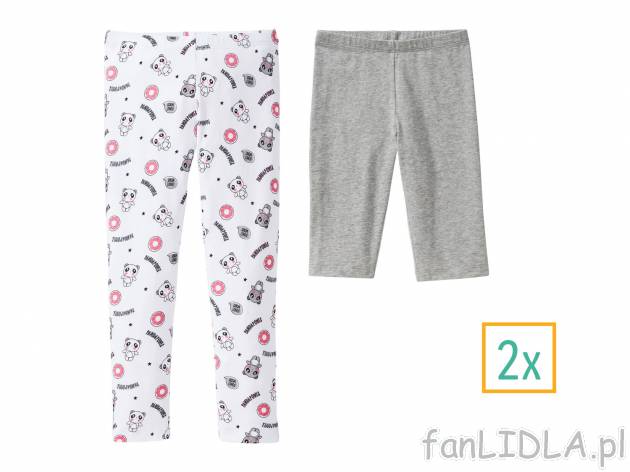 Legginsy, 2 pary* , cena 7,99 PLN. Dziecięce wygodne legginsy - jedne długie i ...