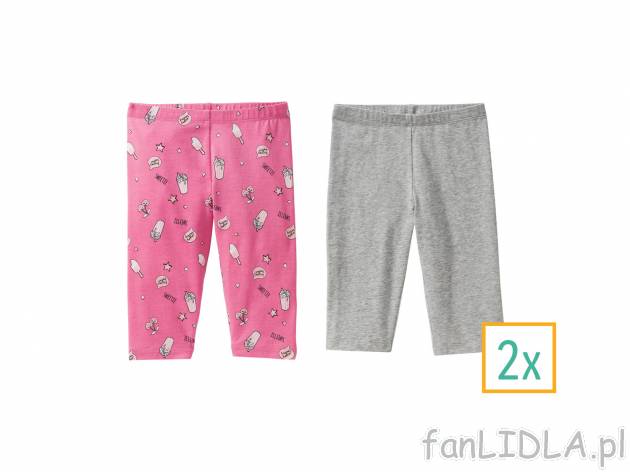 Legginsy, 2 pary* , cena 7,99 PLN. Krótkie legginsy dziecięce. 
- 95% bawełny, ...