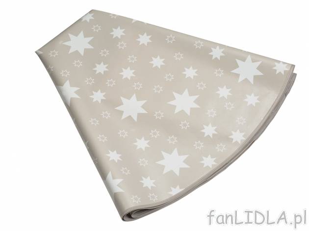 Obrus PCV , cena 19,99 PLN za 1 szt. 
- wymiary: Ø 160 cm lub ok. 130 x 160 cm
- ...