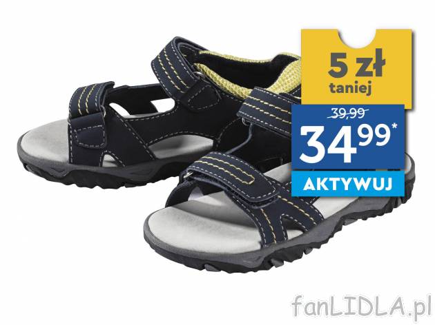 Sandały ze skórzaną wkładką , cena 39,99 PLN 
* Cena regularna: 39,99 / 1 ...
