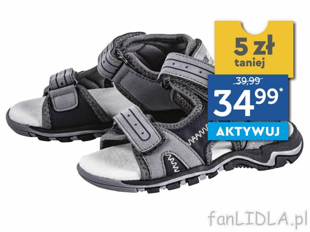 Sandały ze skórzaną wkładką , cena 39,99 PLN 
* Cena regularna: 39,99 / 1 ...
