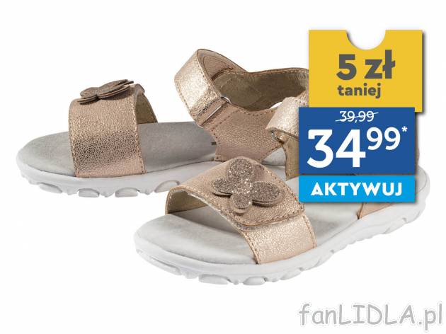 Sandały ze skórzaną wkładką , cena 39,99 PLN 
* Cena regularna: 39,99 / 1 ...