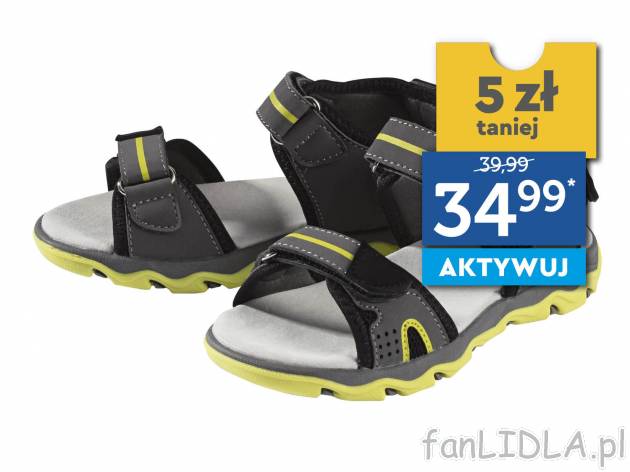 Sandały ze skórzaną wkładką , cena 39,99 PLN 
Pozytywna opinia Instytutu Matki ...