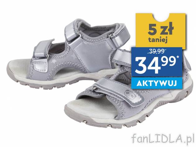 Sandały ze skórzaną wkładką , cena 39,99 PLN 
* Cena regularna: 39,99 / 1 ...