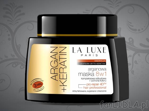 La Luxe Paris Maska do włosów 8w1 , cena 16,00 PLN za 500 ml/1 opak., 1 L=33,98 PLN.