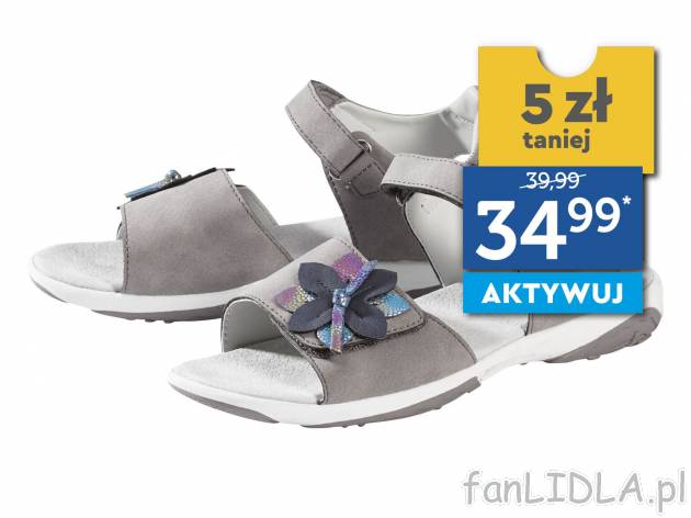Sandały ze skórzaną wkładką , cena 39,99 PLN 
* Cena regularna: 39,99 / 1 ...