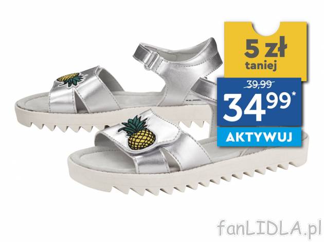 Sandały ze skórzaną wkładką , cena 39,99 PLN 
* Cena regularna: 39,99 / 1 ...