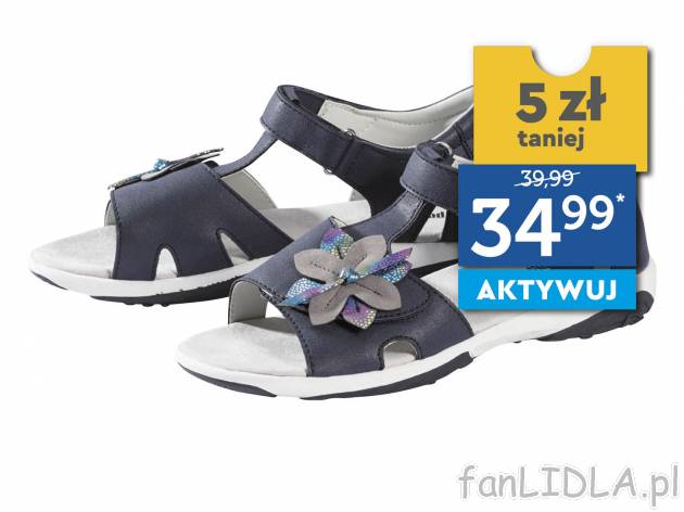 Sandały ze skórzaną wkładką , cena 39,99 PLN 
* Cena regularna: 39,99 / 1 ...