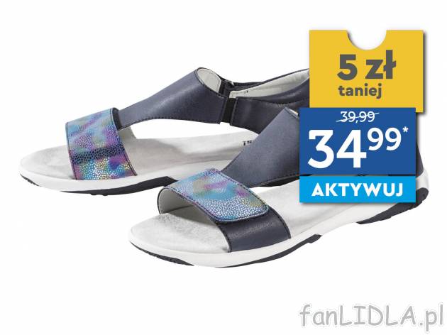 Sandały ze skórzaną wkładką , cena 39,99 PLN 
* Cena regularna: 39,99 / 1 ...