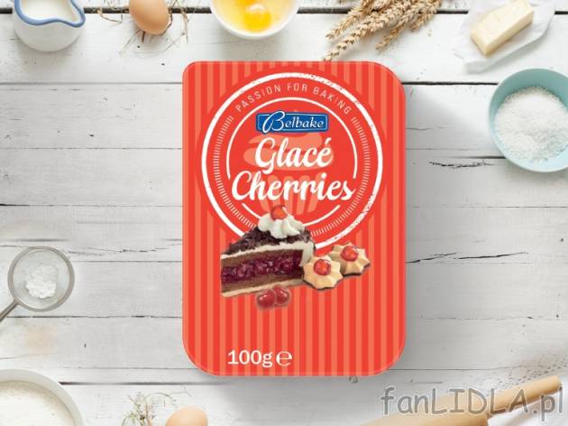 Kandyzowane wiśnie , cena 3,00 PLN za 100 g/1 opak. 
-      różne rodzaje