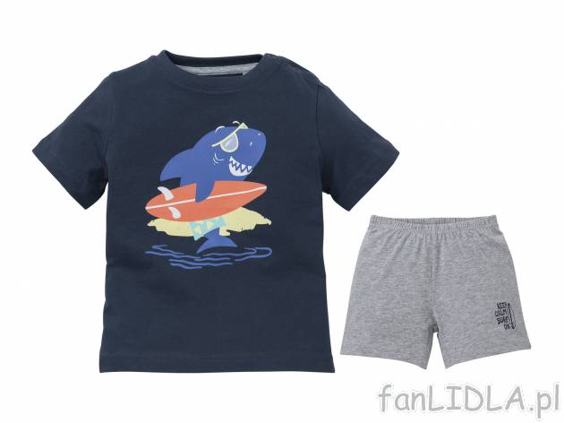 Piżama dziecięca , cena 12,99 PLN. Piżama składająca się z T-shirtu i krótkich ...