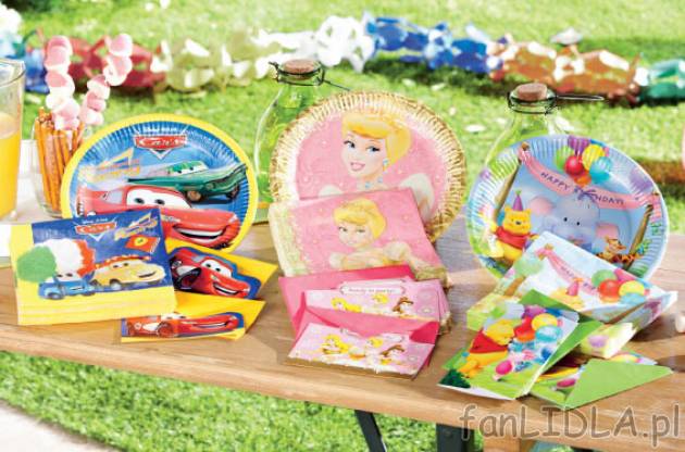 Artykuły na przyjęcia cena 4,49PLN za opakowanie
- motywy: Cars, Kubuś Puchatek, ...