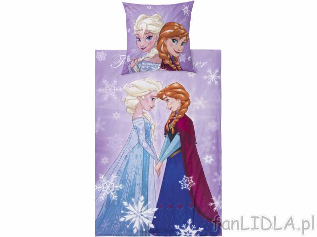 Pościel dziecięca z motywem Frozen, dwustronna z bawełny renforcé , cena 59,90 ...